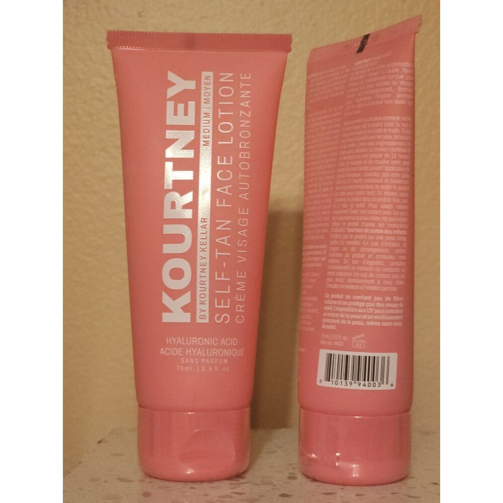 2 Kourtney Self Tan Face Lotion Medium Vegan 75ml New  Sealed